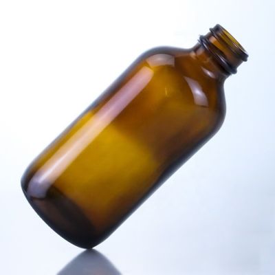 Bottiglia di birra di vetro vuota da 350 ml con tappo di seta a corona e stampaggio a caldo