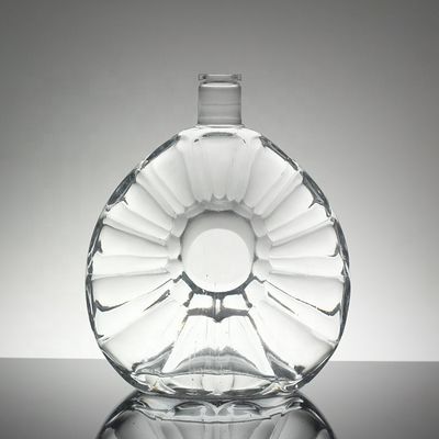 Logo Bottiglia di vetro stampata Vodka Whisky con capo a vite e forma di granata