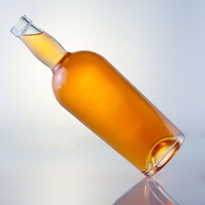 Collare di vetro 750 ml 700 ml Bottiglia rotonda per la vendita di bevande