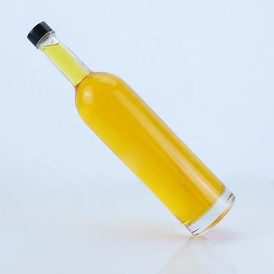 Logo personalizzato 700ml 750ml bottiglia di vetro a forma rotonda con finitura superiore a vite