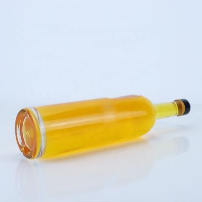 Logo personalizzato 700ml 750ml bottiglia di vetro a forma rotonda con finitura superiore a vite