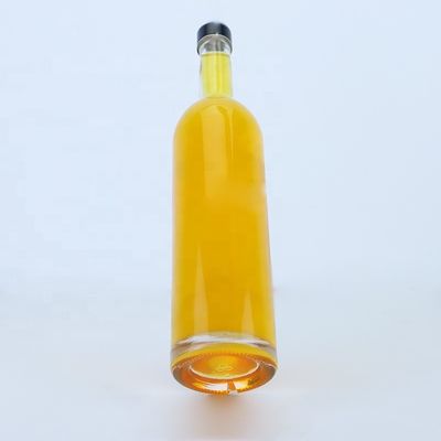 Logo personalizzato 700ml 750ml bottiglia di vetro a forma rotonda con finitura superiore a vite