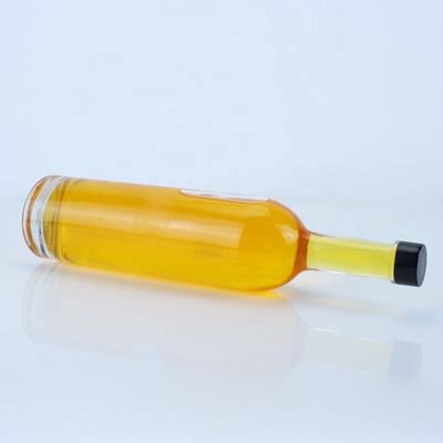Logo personalizzato 700ml 750ml bottiglia di vetro a forma rotonda con finitura superiore a vite
