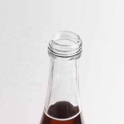Color della bottiglia Vetro Super Flint trasparente 750 ml Bottiglia di vetro di succo con coperchio in alluminio