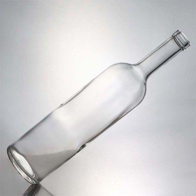 Bottiglia in vetro a collo lungo trasparente da 750 ml per whisky, champagne, brandy e liquori industriali