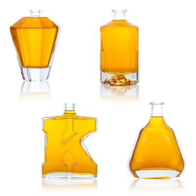 Altre bevande 500 ml '700 ml 750 ml Bottiglia di vetro per tequila Gin Rum Whiskey Vodka