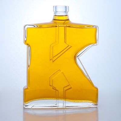 Altre bevande 500 ml '700 ml 750 ml Bottiglia di vetro per tequila Gin Rum Whiskey Vodka