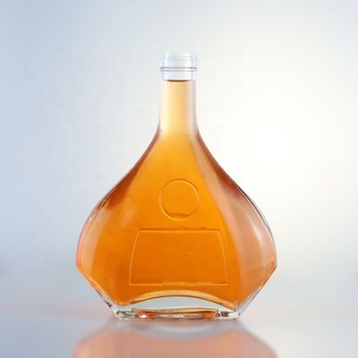 Bottiglie di vetro da 1 litro di champagne con stampa a schermo a decal e sigillamento a sughero opzione personalizzata