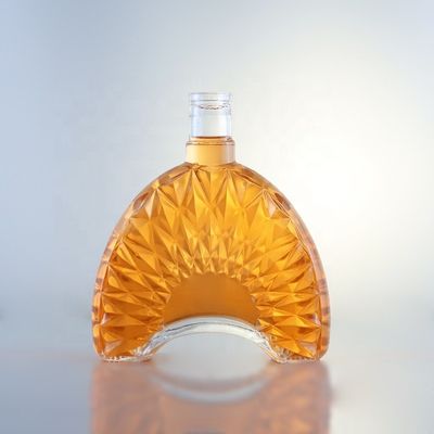Bottiglie di vetro da 1 litro di champagne con stampa a schermo a decal e sigillamento a sughero opzione personalizzata