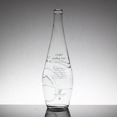 Bottina a tappo a vite di vetro trasparente su misura per succo o soda 330ml 500ml 750ml