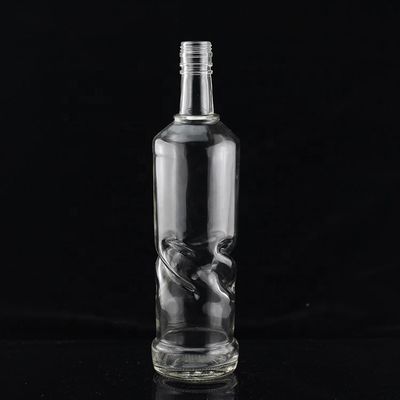 Bottiglia di vetro con tappo a vite di design speciale per tequila di lusso in industria