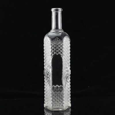 Bottiglia di vetro con tappo a vite di design speciale per tequila di lusso in industria