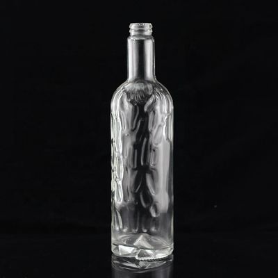 Bottiglia di vetro con tappo a vite di design speciale per tequila di lusso in industria