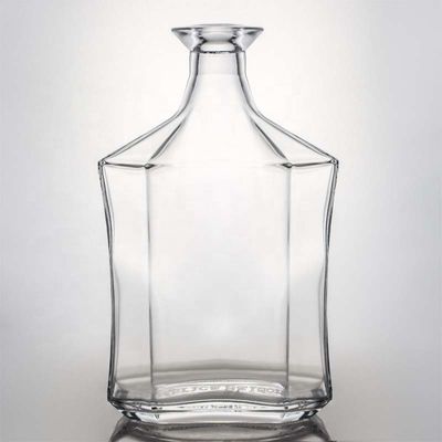 Conclusione del collare di vetro 500 ml 700 ml 750 ml 780 ml Gin Rum Whiskey Tequila Spirits Flascia per sughero