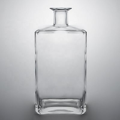 Conclusione del collare di vetro 500 ml 700 ml 750 ml 780 ml Gin Rum Whiskey Tequila Spirits Flascia per sughero