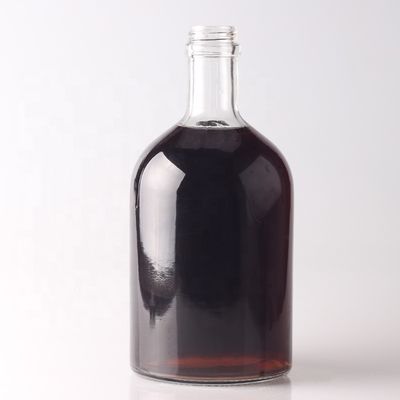 Bottiglia di vetro rotonda personalizzata 500ml 750ml con tappo di sughero e logo personalizzato
