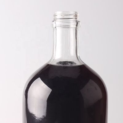 Bottiglia di vetro rotonda personalizzata 500ml 750ml con tappo di sughero e logo personalizzato