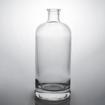Bottiglia di vetro Whisky Glass Vodka Gin Bottiglia di rum a sughero 375ml 500ml 700ml 750ml 1000ml