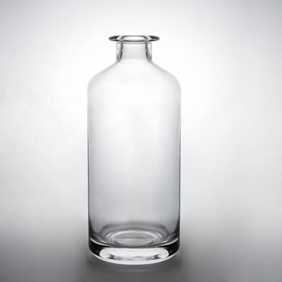 Bottiglia di vetro Whisky Glass Vodka Gin Bottiglia di rum a sughero 375ml 500ml 700ml 750ml 1000ml