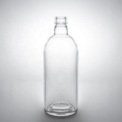 Bottiglia di vetro Whisky Glass Vodka Gin Bottiglia di rum a sughero 375ml 500ml 700ml 750ml 1000ml