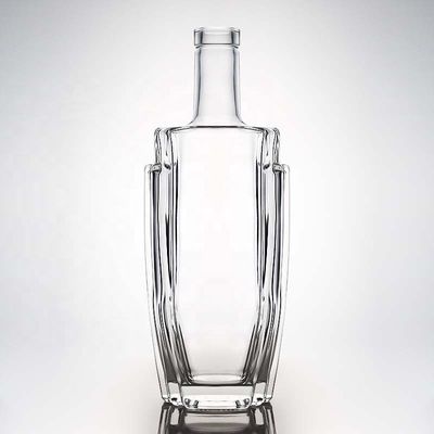 Acceptabile Logo del cliente Vetro quadrato Super Flint 500ml 700ml 750ml Bottiglia per Gin