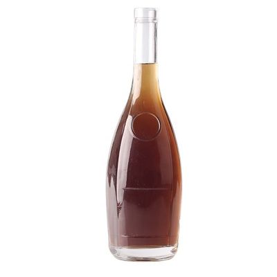 375ml Logo personalizzato inciso in forma di goccia di lacrima Bottiglia in vetro di gin rum con tappi per liquori