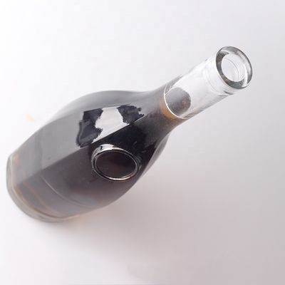 375ml Logo personalizzato inciso in forma di goccia di lacrima Bottiglia in vetro di gin rum con tappi per liquori