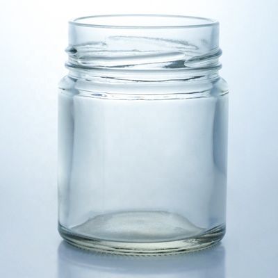 Vaso di miele di vetro rotondo a bocca larga da 500 ml con tappo metallico e materiale di base in vetro
