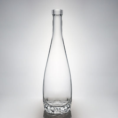 Decal bottiglia di vetro a strisce unica per vodka gin whisky rum vino sughero 500ml 700ml 750ml