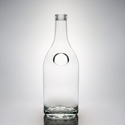 Decal bottiglia di vetro a strisce unica per vodka gin whisky rum vino sughero 500ml 700ml 750ml