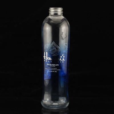 Stampa a schermo di lusso Bottiglia di vodka blu a forma rotonda per l'industria del liquore e del gin