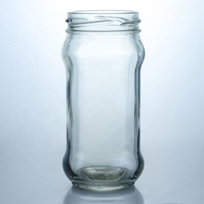 Bottone di contenimento di marmellata di miele in vetro trasparente con coperchio a sigillo metallico da 25 ml a 1000 ml