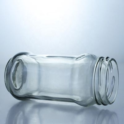 Bottone di contenimento di marmellata di miele in vetro trasparente con coperchio a sigillo metallico da 25 ml a 1000 ml