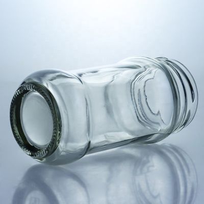 Bottone di contenimento di marmellata di miele in vetro trasparente con coperchio a sigillo metallico da 25 ml a 1000 ml