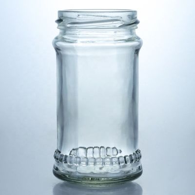 Disegno unico 100ml 300ml 500ml Country Honey Glass Jar con coperchio Prodotti in vetro trasparente