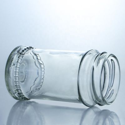 Disegno unico 100ml 300ml 500ml Country Honey Glass Jar con coperchio Prodotti in vetro trasparente