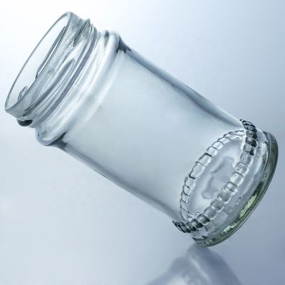 Disegno unico 100ml 300ml 500ml Country Honey Glass Jar con coperchio Prodotti in vetro trasparente