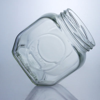 600 ml di barattolo di cibo in vetro per salsa di miele e chili Capo in alluminio conveniente e elegante