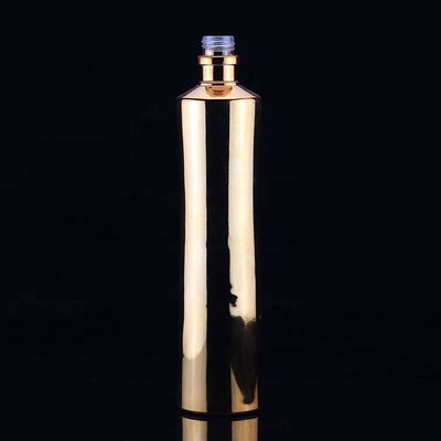 Bottiglia di liquore in vetro colorato da 750 ml con materiale per il colletto e la finitura in oro