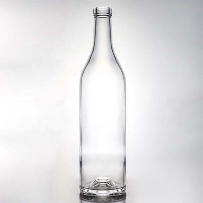 Bottiglia di vetro bianco cristallino caldo per vino Gin Whiskey Tequila 500ml 700ml 750ml 1000ml