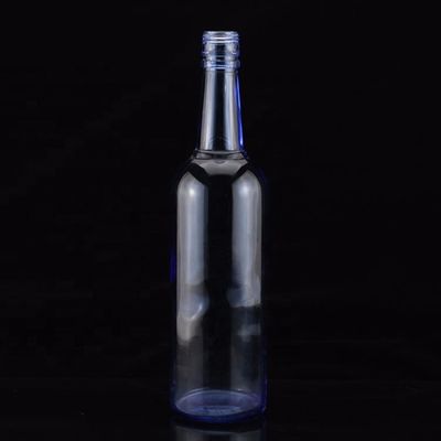 Bottiglia di liquore in vetro colorato da 750 ml con materiale per il colletto e la finitura in oro