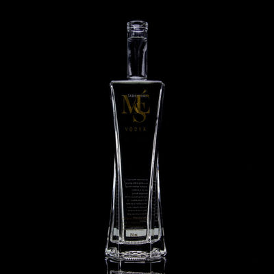 Esquisitamente progettato Bottiglia di vodka liquore Chiara o personalizzata Bottiglia di vetro da 750 ml con sughero