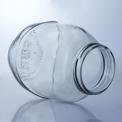 Vaso di vetro rotondo trasparente per la manipolazione della superficie deccale nella soluzione di produzione alimentare