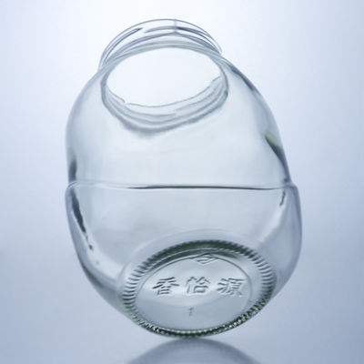 Vaso di vetro rotondo trasparente per la manipolazione della superficie deccale nella soluzione di produzione alimentare