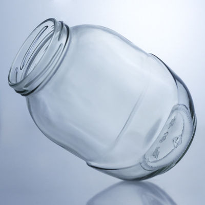Vaso di vetro rotondo trasparente per la manipolazione della superficie deccale nella soluzione di produzione alimentare