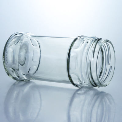 Prodotto in vetro rotondo trasparente di qualità alimentare con vaso di miele a vite per le vostre esigenze uniche
