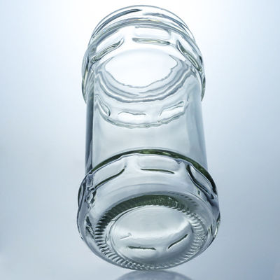 Prodotto in vetro rotondo trasparente di qualità alimentare con vaso di miele a vite per le vostre esigenze uniche