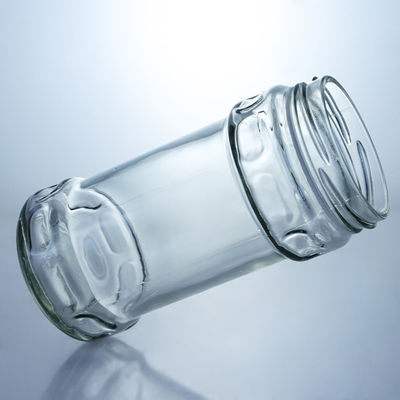 Prodotto in vetro rotondo trasparente di qualità alimentare con vaso di miele a vite per le vostre esigenze uniche