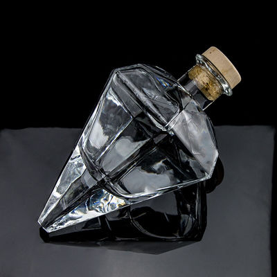 Popular Design Super Flint 700ml Bottiglia di vetro di vodka con sughero e vetro trasparente