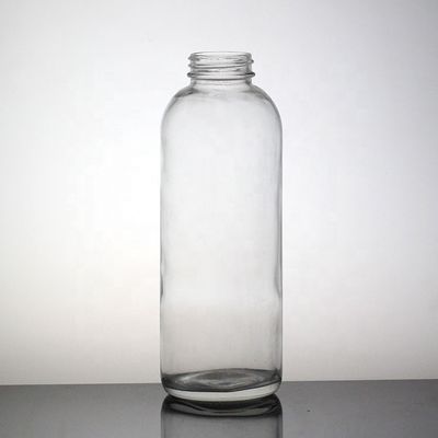 Bottiglia di succo a forma di mela trasparente 500 ml Bottiglia di vetro a pietra alta con tappo di plastica